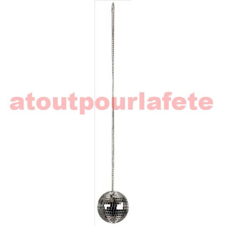 Collier pendentif Boule disco à facettes 4cms