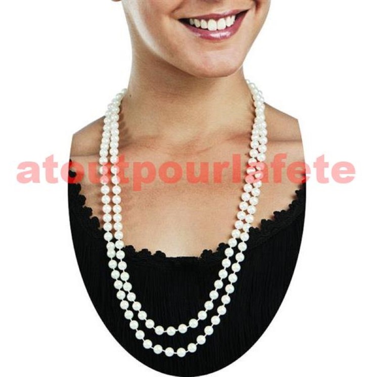 Collier Sautoir en perles (charleston) (lot de 2 colliers)